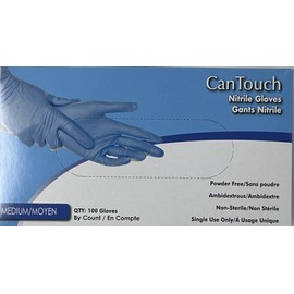 [100 Pcs] Can Touch Nitrile Gloves Medium Tattoo Disposable Cleaning beauty care Mechanic Kitchen Latex Free (Extra Large)