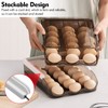 Lunmore Large Capacity Egg Holder for Refrigerator, Auto Rolling Egg