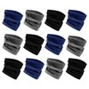 12 Pack Fleece Winter Scarves, Warm Winter Scarf Multi-color Bulk