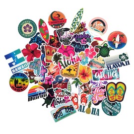Aloha surf Stickers Laptop Stickers Aesthetic Stickers for Children Phone Stickers Skateboard Stickers Travel Stickers Kids Stickers Scrapbook Stickers for Adults Summer Stickers Hawaii Decorations