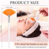 9 Pieces Facial Fan Mask Brushes, Soft Facial Applicator Brushes