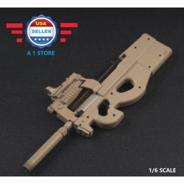 Custom made 1/6 Scale P90 Rifle Submachine Gun Toys Weapon Models For 12" Male Figure Doll