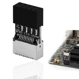 Kasoud USB 9 Pin to USB C Panel USB C Internal Connector, Motherboard USB 2.0 Front Panel Header, USB 2.0 to USB-C Converter USB C Header Adapter, Extend USB Type E Ports to Pc Front Panel USB Ports