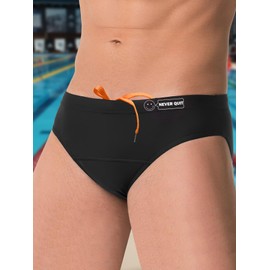 Men's Athletic Swim Briefs Compression Fit Quick Dry Training Swimsuit with Drawstring for Swimming and Racing(X027+X028+X029+DR727-L