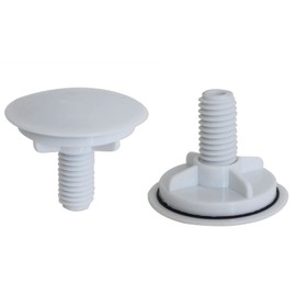 2 Pieces Kitchen Sink Hole Cover Faucet Hole Cover Kitchen Sink Tap Hole Plate Stopper Cover Blanking Metal Plug(White)