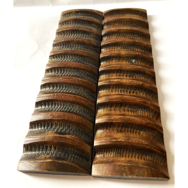 Gold Impala Horn Knife Handle Scales Genuine Horn Material For