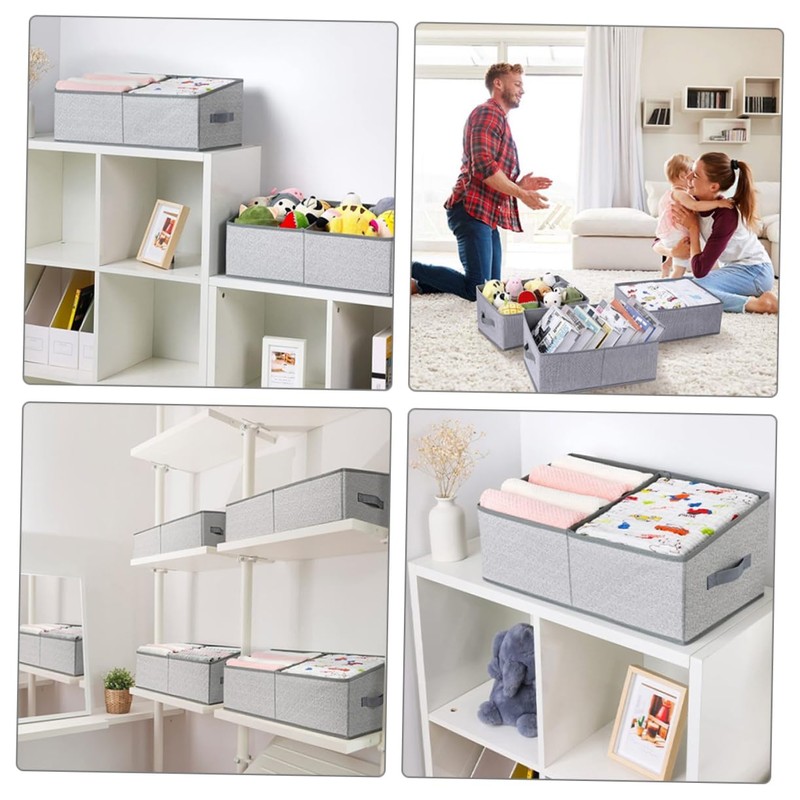 VILLFUL Trapezoid Storage Bins Large Foldable Fabric for Clothes Books