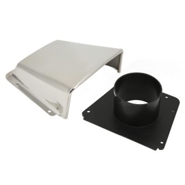 Marine Cowl Ventilator 304 Stainless Steel with Adjustable Nylon Base for Boats Yachts Universal Fit Vent Cover