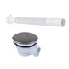 MUCOL 90 Degree Low Profile 1.5" Shower Drain Trap, 1.5"