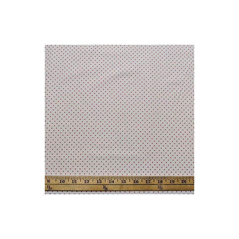 Swiss Dot On White- Red - Riley Blake Cotton Fabric