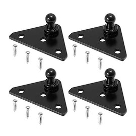 X AUTOHAUX 4 Set 10mm Car Ball Studs Mounting Brackets for Gas Struts Shocks with Screws Black