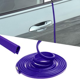 RGOAANC 16.4FT(5M) Car Door Edge Guards, Car Door Protector, Rubber U Shape Car Trim Door Protectors Seal, Car Exterior Accessories Aluminum Boat Edge Trim Guards No Glue Required for Most Cars (Blue)