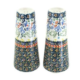Blue Rose Polish Pottery Periwinkle Salt & Pepper Shakers