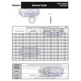 Unbranded Lot Of 1000 1/4 External Tooth Lock Washer Zinc Offer for the quantity you want.