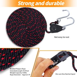 Mind and Action Kayak Tie Down Straps,Quick Hood Loops Trunk Anchor,Canoe Transport Accessories Secure Vehicle Lashing Point (2 Pulley Hooks)