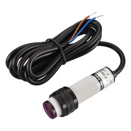 Heschen M18 Column Infrared Photoelectric Proximity Switch, Diffuse Reflection Type, E3F-DS10Y2, Detection Distance 10CM, 90-250VAC 400mA, Normally Closed(NC), 2 Wire