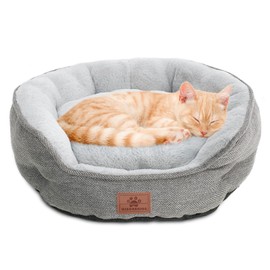 WINDRACING Cat Beds for Indoor Cats,Kitten Bed,Dog Bed for Extra Small Dogs Breeds,Puppy Kennel Bed, Comfy Durable Pet Sleeping Bed, Washable Roun Cat Bed & Non-Slip Bottom, Size 19"L x 16"W x 6.5"Th