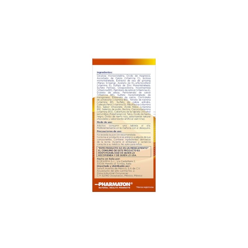 Pharmaton Complete suplemento alimenticio, Gingsen G115+ vitaminas, 200tabs