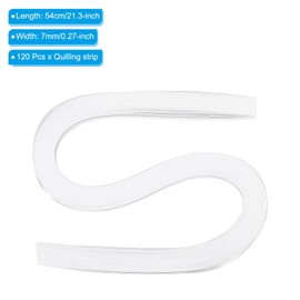 PATIKIL Quilling Strips Paper 120pcs 9/32"(7mm) 54cm Origami Paper Quilling Strip for Art DIY Hand Craft Christmas White