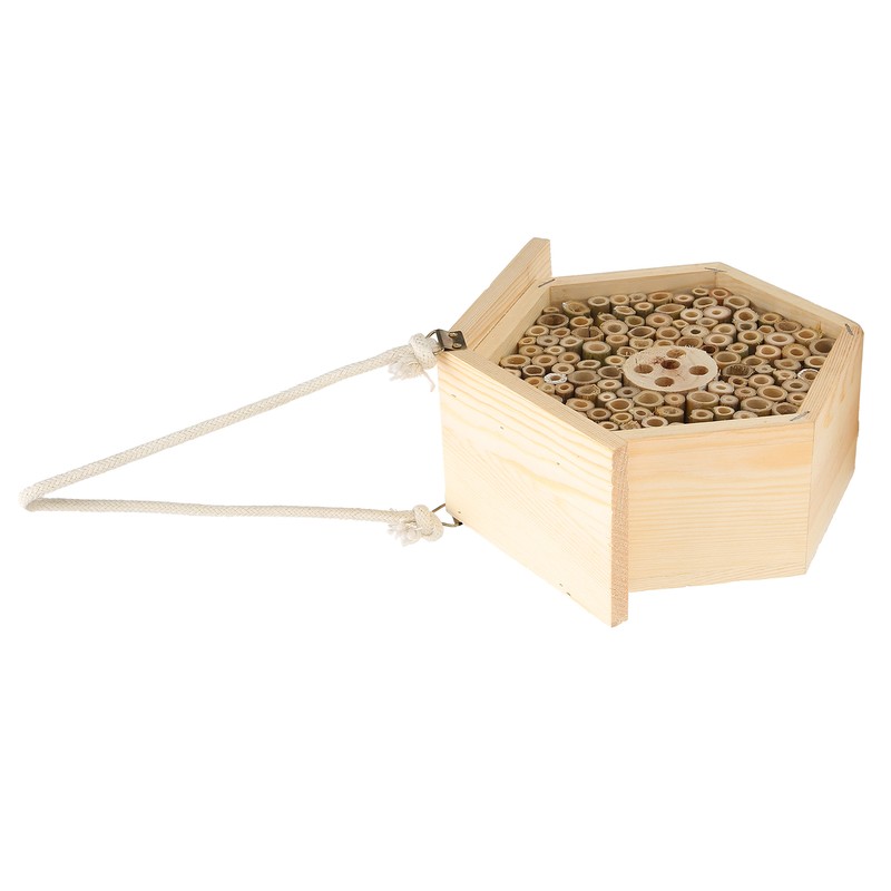 Wooden Bee House Decorative Hanging Insect House Insect Hotel for