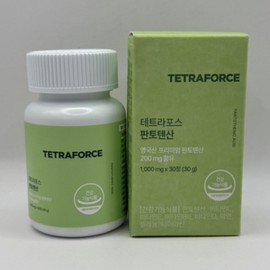 TetraForce Premium Pantothenic Acid Nutrient (30 days' worth), 1 pack, 30 tablets / 테트라포스 프리미엄 판토텐산 영양제 (30일분), 1개, 30정