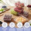 Threehoney 25 Pack Clear Plastic Vented Berry Containers with Clamshell