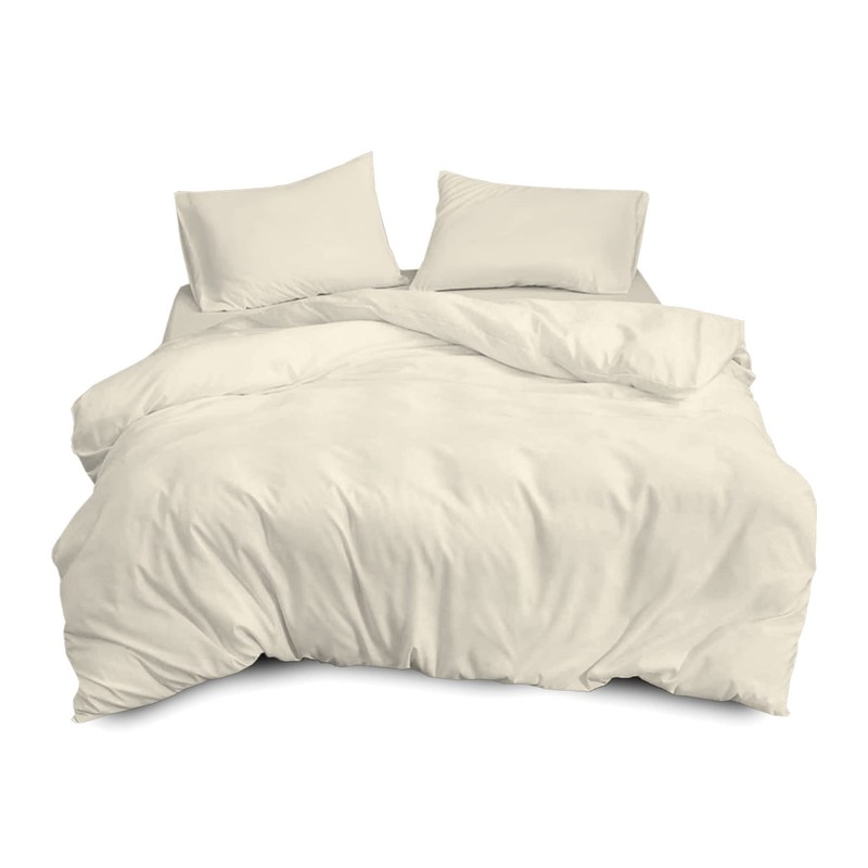 Sapphire Collection Plain Duvet Cover With Pillow Case Non Iron