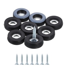 sourcing map Furniture Sliders, 8Pcs 3/4" - PTFE Round Chair Leg Floor Protectors, Screw-On Furniture Pads with Screw, Chair Glides for Carpet Hardwood Floors