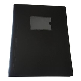 Janrax A4 Black Flexible Cover 100 Pocket Display Book - Presentation Folder
