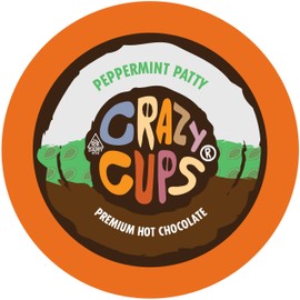 Crazy Cups Seasonal Hot Chocolate, Peppermint Patty Premium Hot Chocolate Hot Cocoa, Single Serve Cups for Keurig K Cup Brewers, 22 Count