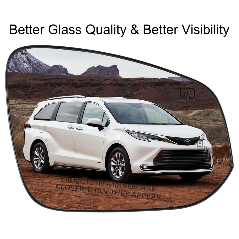 Passenger Side Mirror for Toyota Sienna (US Version) 2021-2025 with