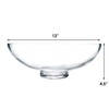 CYS EXCEL Glass Decorative Footed Bowl (H:4.5" D:12") | Fruit