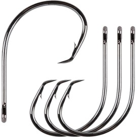 Fishing Hooks Ultra Point Circle Hooks,50PCS High Carbon Steel Offset Inline Octopus Sharp Hooks Live Bait Hooks Saltwater Fishing Accessories(6/0)