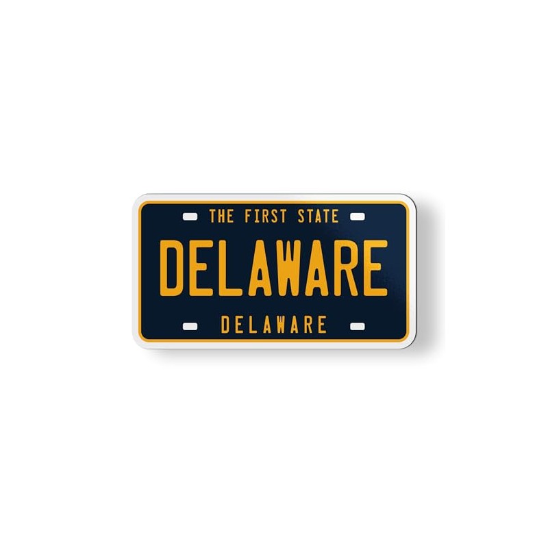 Delaware State License Plate Style Magnet for Car Fridge Locker