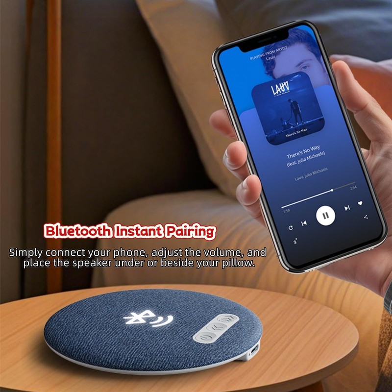 Pillow Speaker for Sleeping, Under Pillow Speaker White Noise Timer