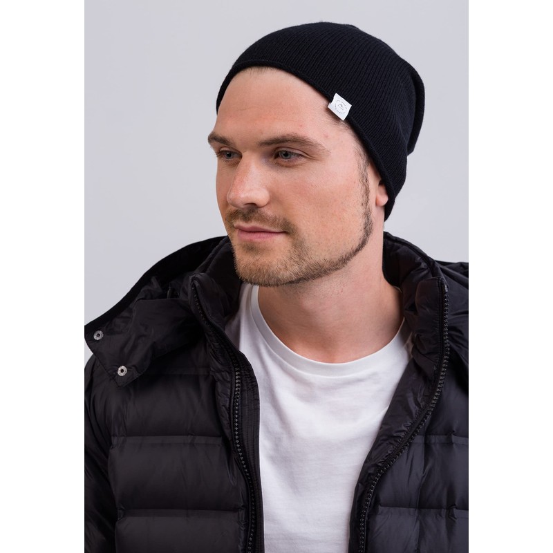 Cash-Mere.CH 100% Cashmere Beanie Hat, Knitted Hat for Women and