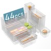 44 PCS Clear Drawer Organizers Set, 4 Size Versatile Bathroom
