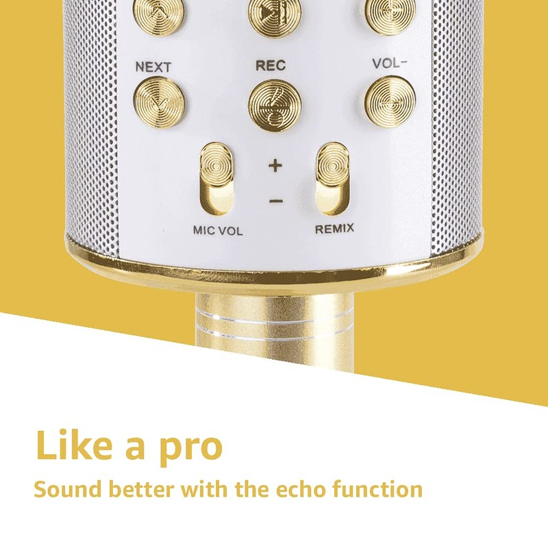 MAX KM01 Bluetooth Karaoke Microphone with Speaker, USB, Micro SD,