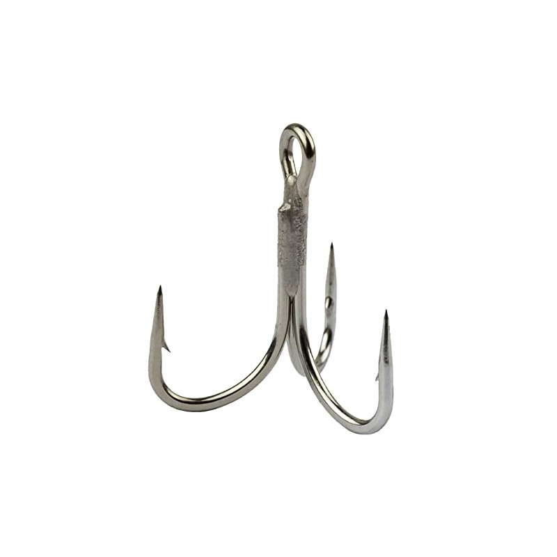 Mustad Jorock Inline Treble Hooks, 3X Strong, JL73NP #6 (Pack