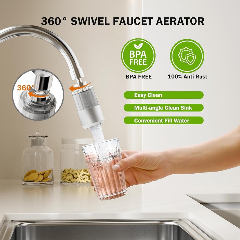 Frizzlife FF360 Carbon Fibe Filter Replacement, 8pcs