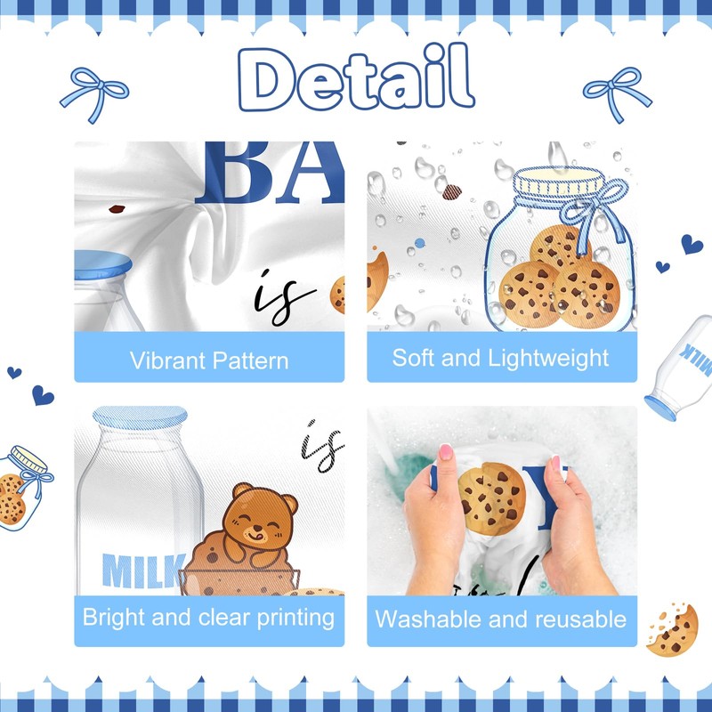 Mocsicka Cookie Baby Shower Backdrop A Sweet Baby Boy is