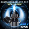 AQJ For Dodge Challenger 2009-2014 8000K Blue LED Headlights Hi/Lo