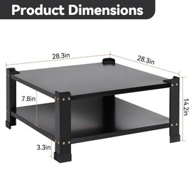 Washer and Dryer Pedestals Heavy Duty Laundry Pedestal,Metal Washing Machine Dryer Pedestal Mini Fridge Stand,Universal Fit 700lbs,28" Wide 14" Height (Black, 1PCS)