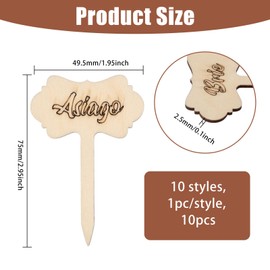 CHGCRAFT 10 Stück Hölzerne Kuchenetiketten Holz Cupcake Toppers Blanko Etiketten Käsemarker für Geburtstag Hochzeit Party Dekoration