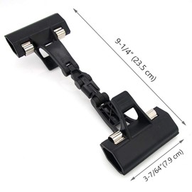 LXZ Adjustable, Foldable, and Twistable Copy Holder Clip - Easel Accessory – Double Head Painting Clip – Easel Accessory, Pack of 2 (Black)
