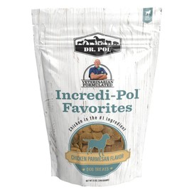 Dr. Pol Healthy All Natural Dog Treats - Incredi-Pol Pet Treats Made in USA, Dog Biscuits, Large or Small Dogs, Baked Puppy Training Biscuits, Corn-Free, Gourmet Dog Treats, Chicken Parmesan, 12oz