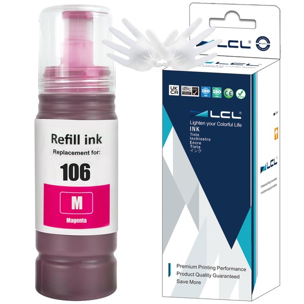LCL 106 High Capacity Ink Compatible with EcoTank 106 Magenta