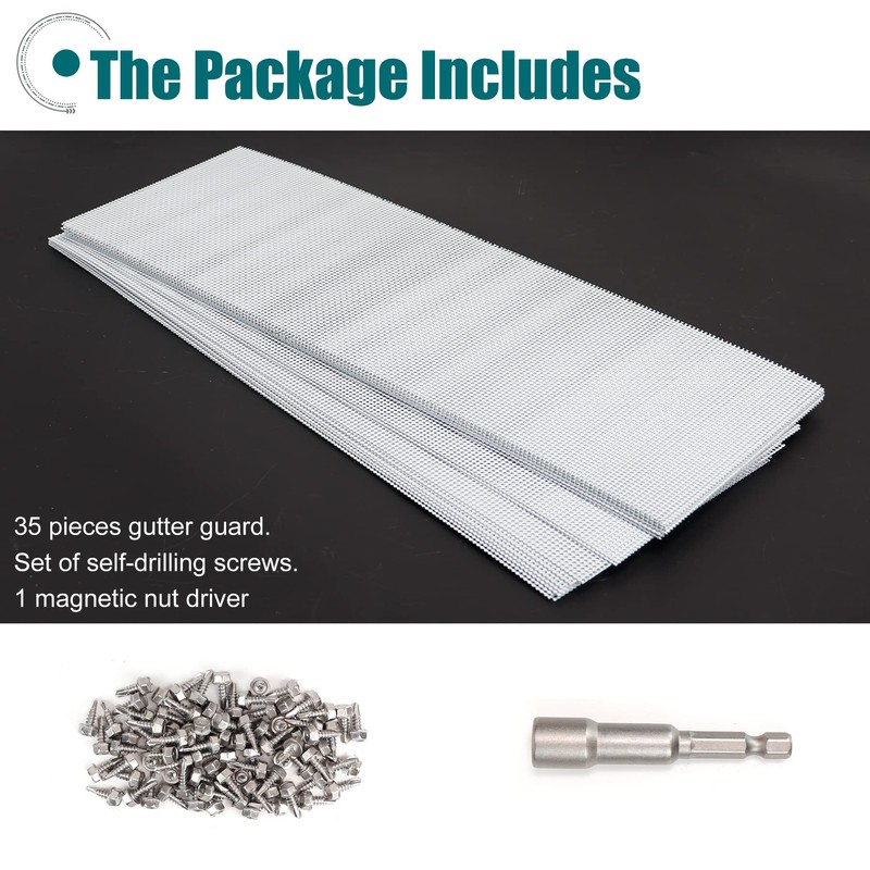 Daisypower Gutter Guards,4", 5", 6" Stainless Steel DIY Leaf Protection,Micro-Mesh