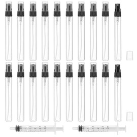 BENECREAT 25 PCS Mini Glass Fine Mist Spray Bottle, 10ml Glass Perfume Sample Spray Bottle, Refillable Fine Mist Spray Bottle for Travelling Perfume, Makeup Carrying