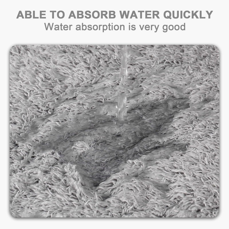 RUCUDIM Fan-shaped Curved Bath Mat, Bath Mats Non Slip Bathroom